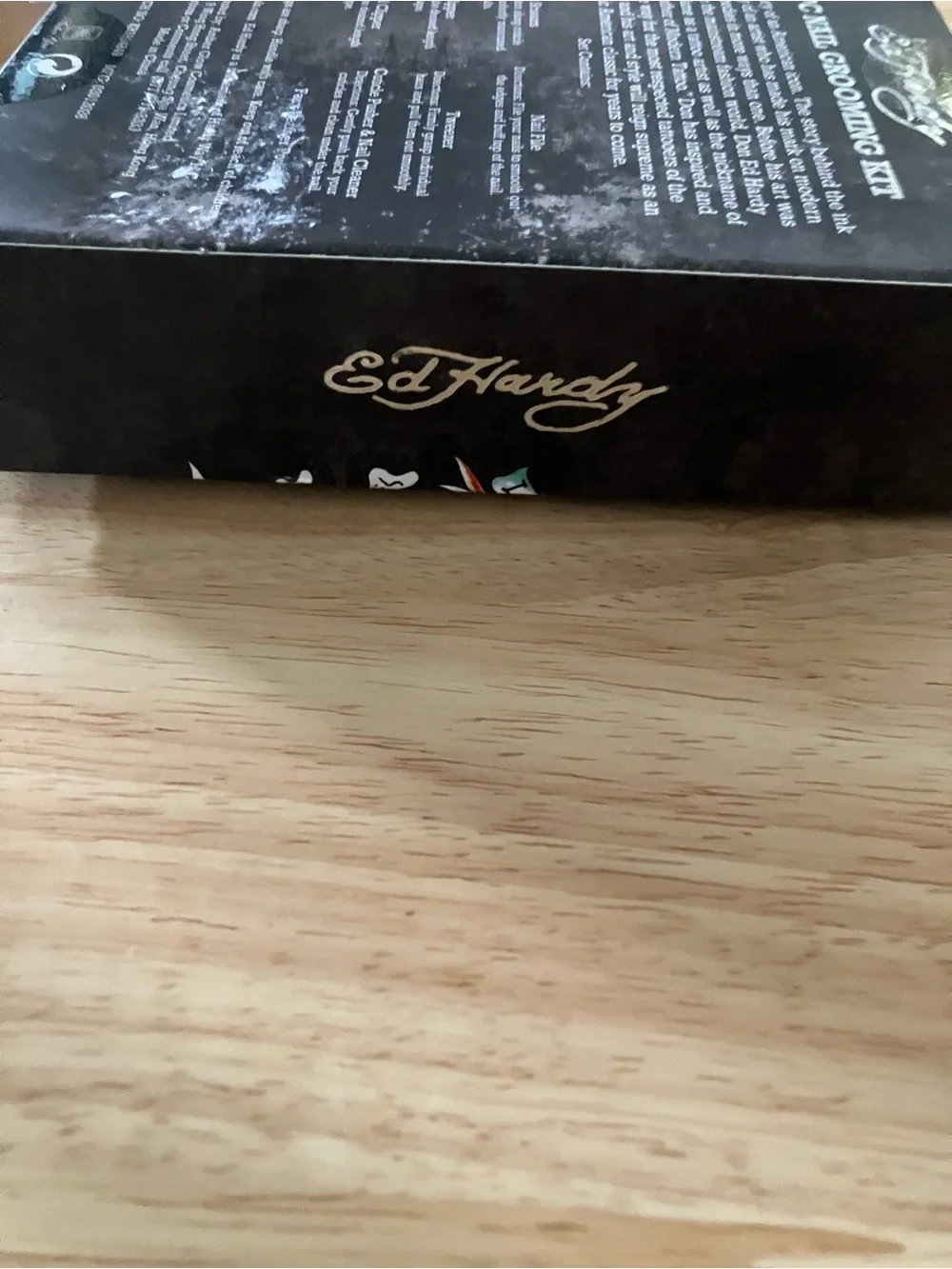 Ed Hardy Black 6-Piece Nail Grooming Kit In Graphic Box
